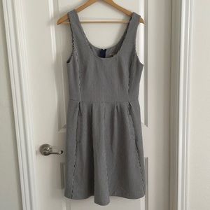 Blue and white striped banana republic dress